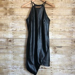 Windsor faux leather black dress